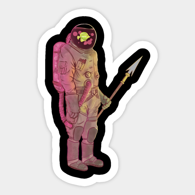 FISHBOWL MAN Midnight Gospel Fanart Sticker TeePublic